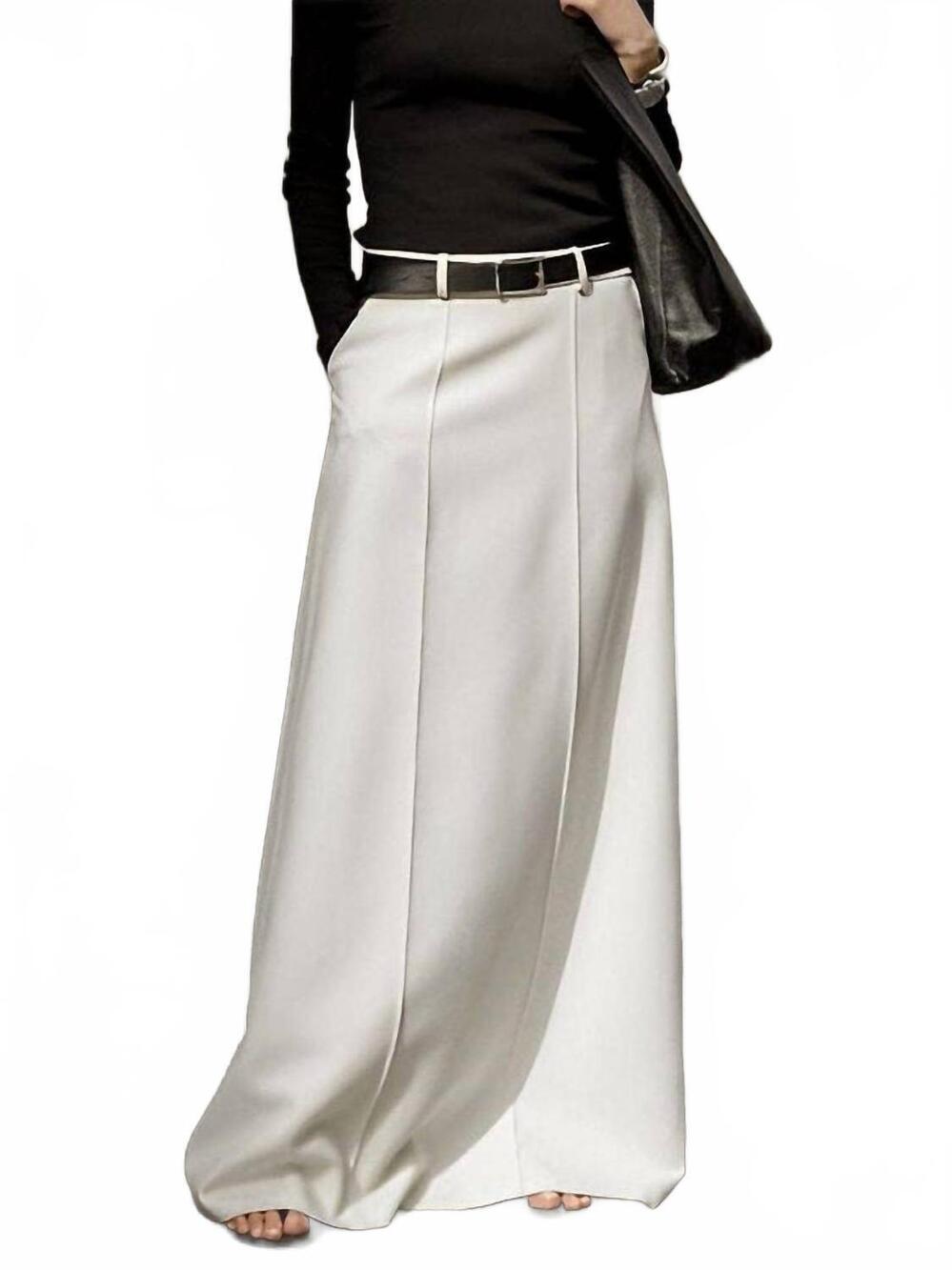 NEW UZWHOLESALE chic h-line skirt in white